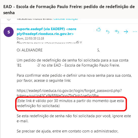 email informação